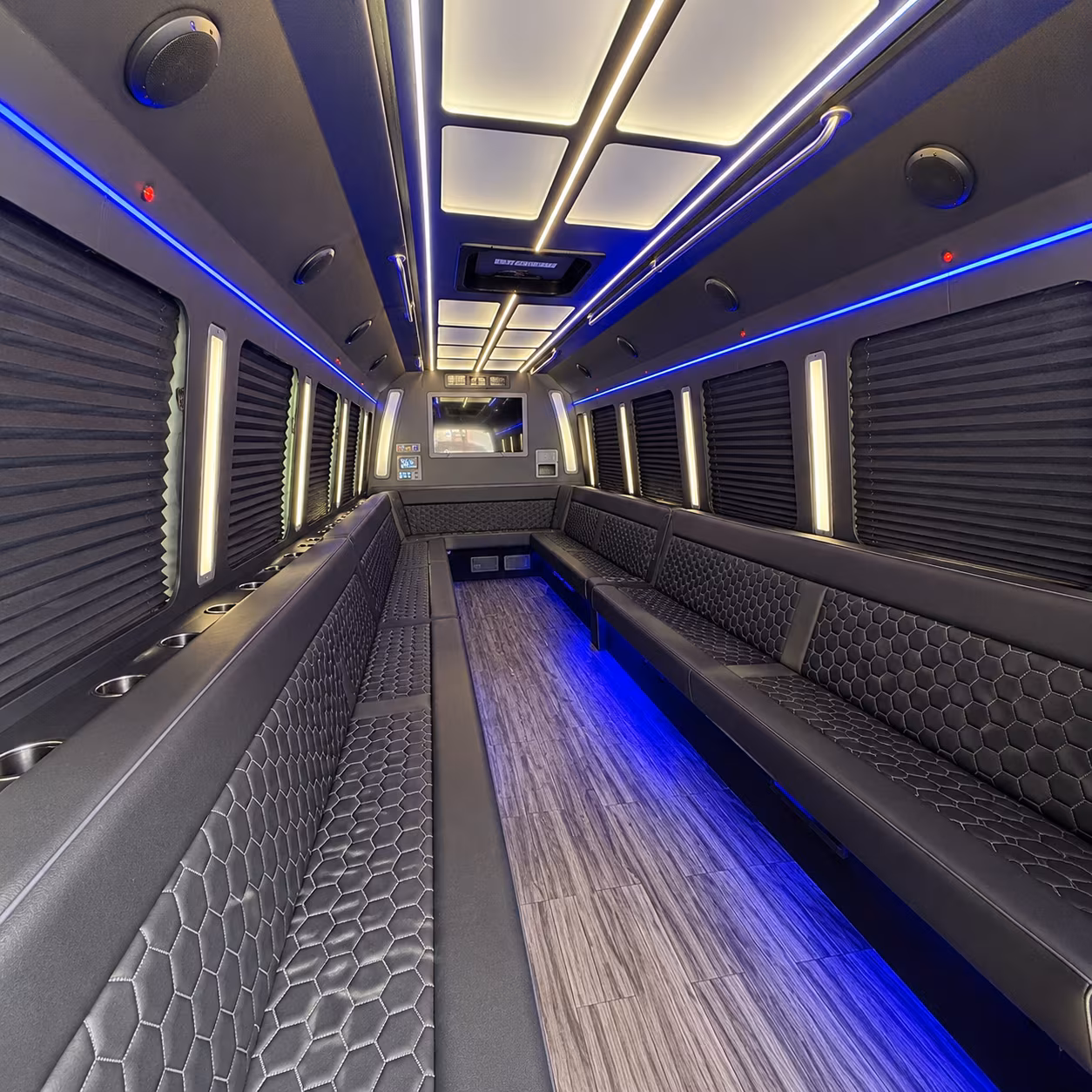 clarksville 30 passenger party bus interior