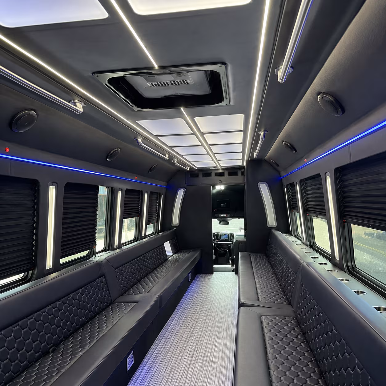 clarksville party bus rental interior