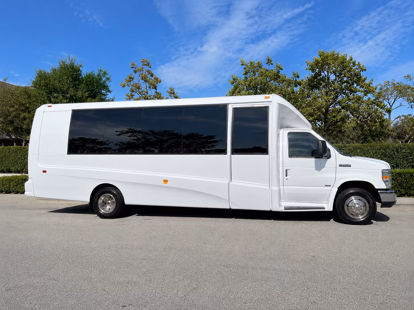 minibuses for smaller concert groups heading out of clarksville